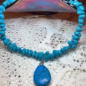 Southwest Turquoise-Howlite Gemstone Necklace